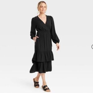 Women's Long Sleeve Wrap Dress - Knox Rose-size Small-NWT